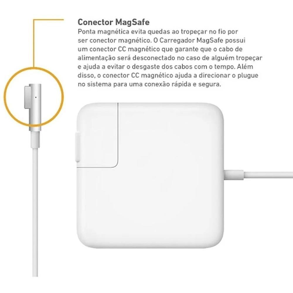 Imagem 3 de 4 do produto Fonte 60w L Magsafe 1 Oem, Compativel Com, Macbook Pro, A1278, A1342, A1181, A1185, Ano 2008 e 2012