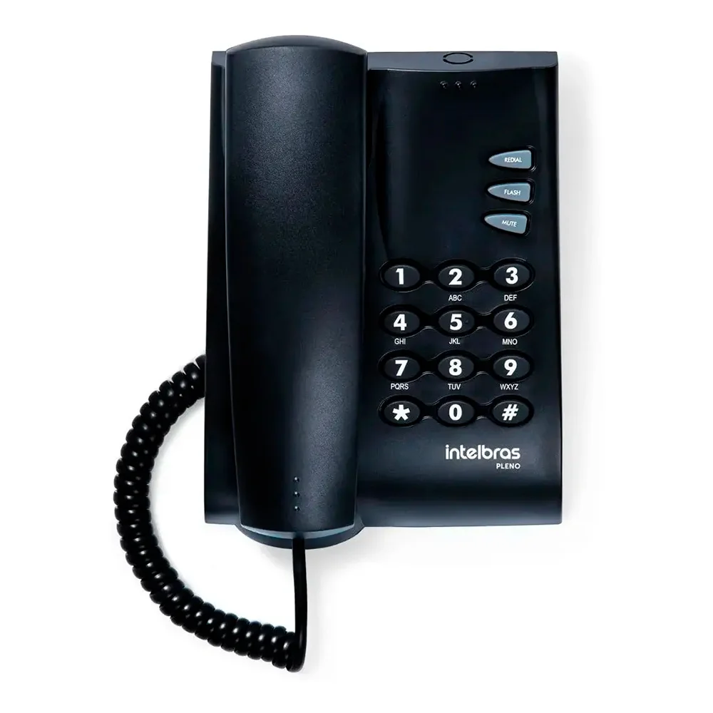 Imagem 2 de 5 do produto Telefone Elgin De Mesa Com Fio, Bloqueador, Preto - Tcf-2000