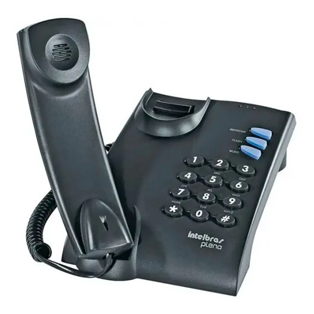 Imagem 3 de 5 do produto Telefone Elgin De Mesa Com Fio, Bloqueador, Preto - Tcf-2000