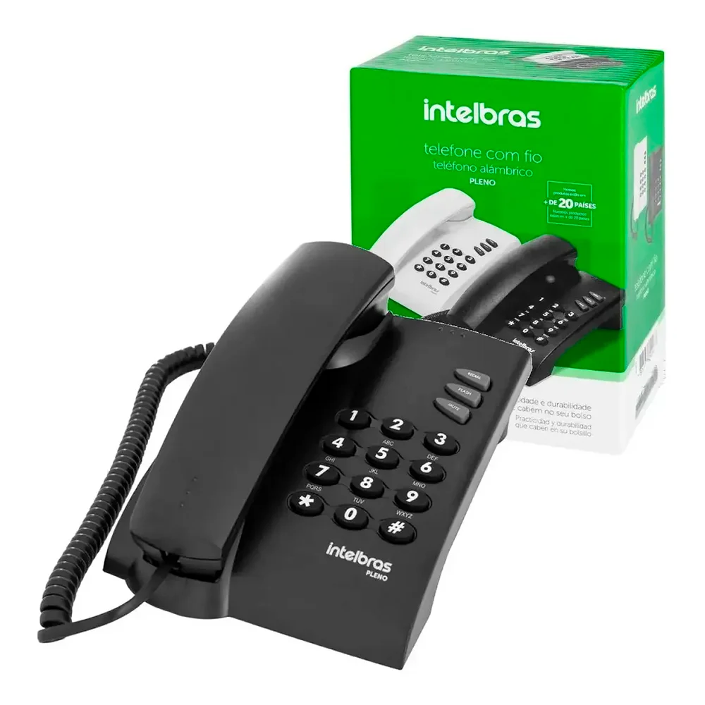 Imagem 5 de 5 do produto Telefone Elgin De Mesa Com Fio, Bloqueador, Preto - Tcf-2000
