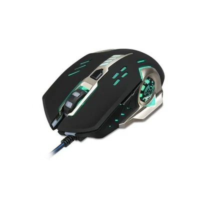 Mouse Com Fio Gamer Óptico Brx, 3200DPI, 6 Botões, USB, RGB, Preto - Ms-783