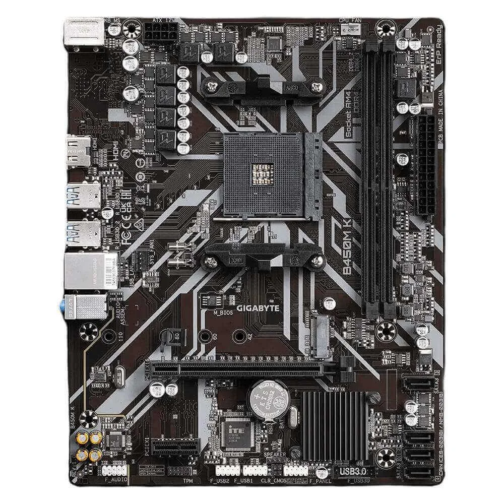 Imagem 4 de 5 do produto Placa Mãe Gigabyte B450m K, AMD, Am4, MATX, DDR4