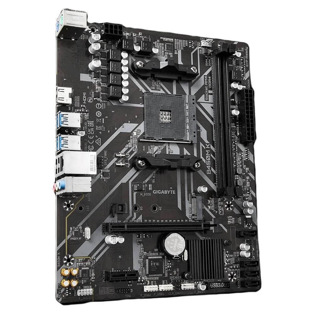 Imagem 5 de 5 do produto Placa Mãe Gigabyte B450m K, AMD, Am4, MATX, DDR4