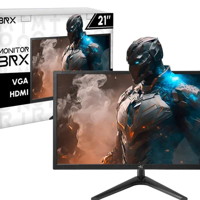 Monitor Gamer BRX, Tela  21", LED, 60Hz, HDMI, VGA, Widescreen