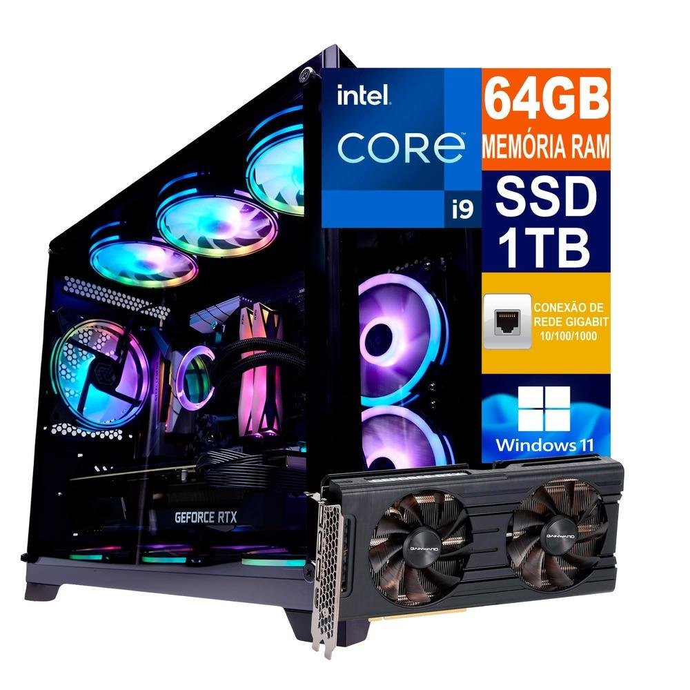 PC Gamer Intel I9 14900kf 64GB KaBuM
