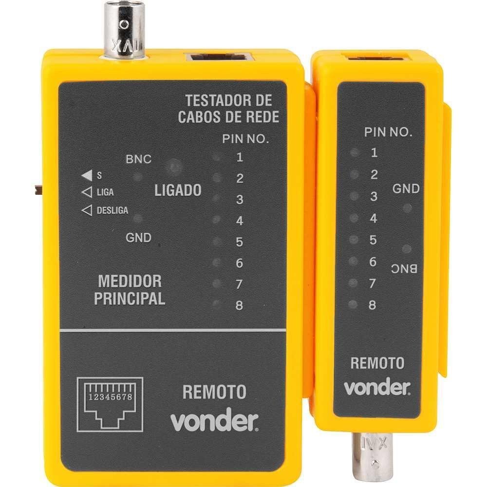 Imagem 3 de 5 do produto Testador Cabos De Rede Vonder, Rj45/coaxial
