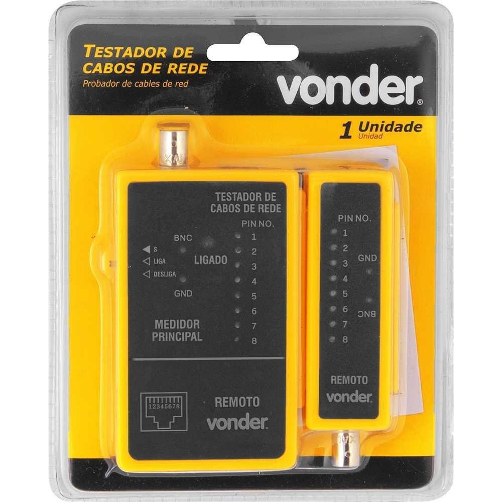 Imagem 4 de 5 do produto Testador Cabos De Rede Vonder, Rj45/coaxial