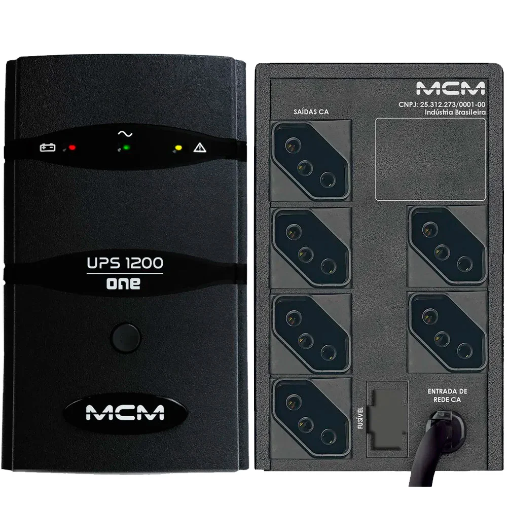 Imagem 2 de 5 do produto Nobreak Mcm, 1200va, One/one Fit Ups 3.1, Trivolt, 115vca, 6 Tomadas - Ups0272