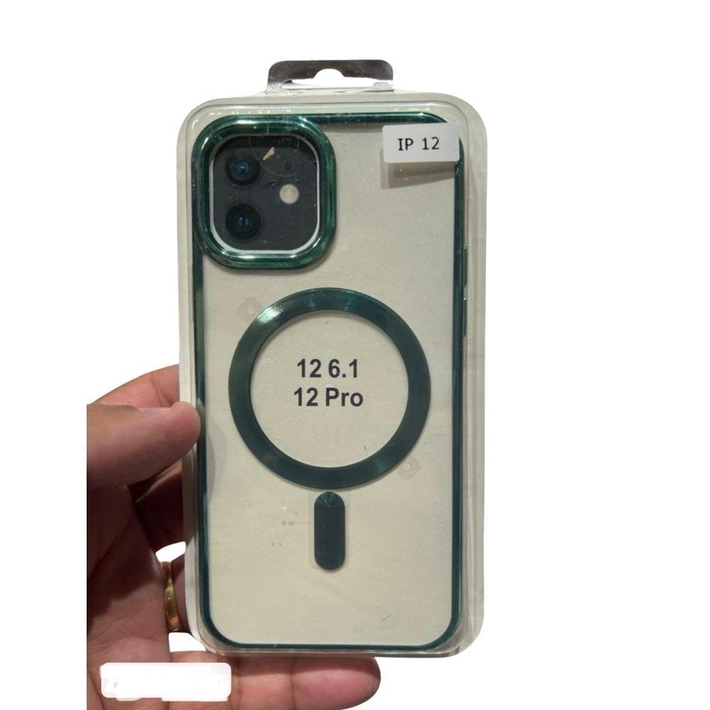 Imagem 2 de 3 do produto Case Magsafe Colors Blindex Luxo, Proteção P/ iPhone 12 Pro, Verde