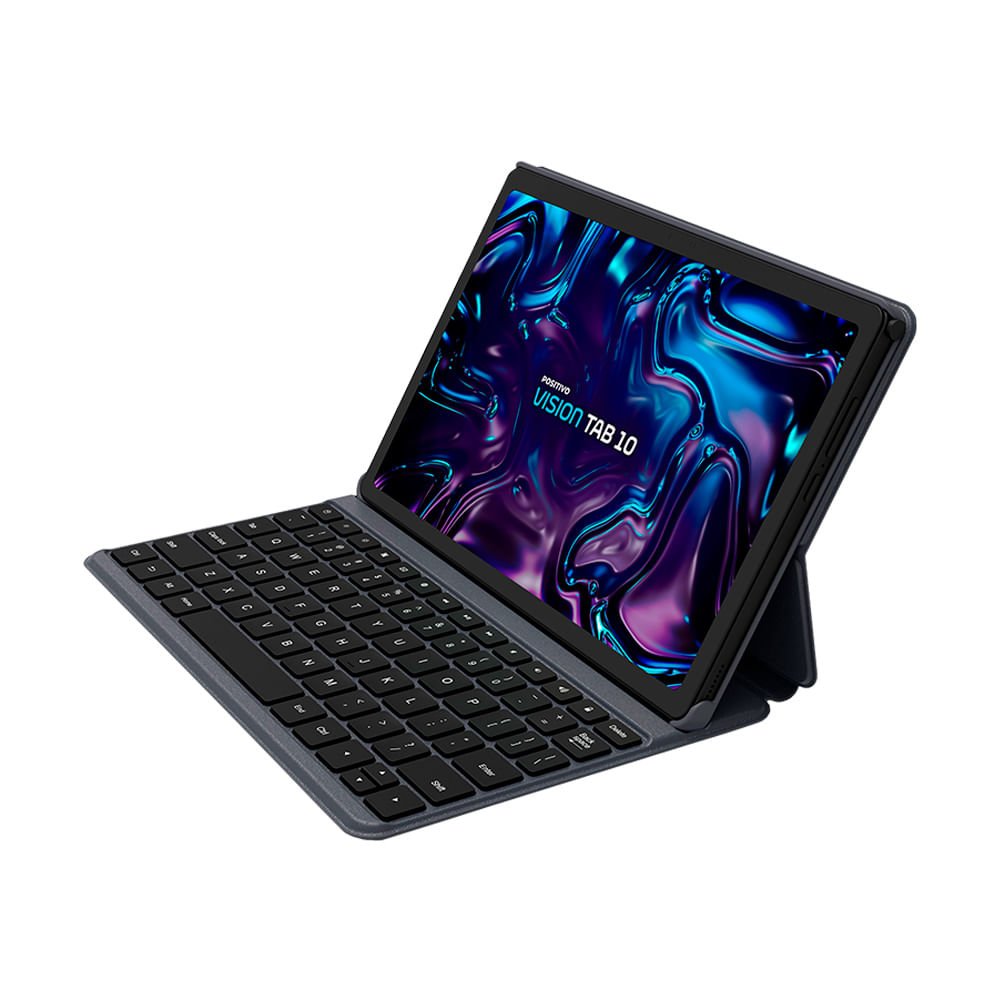 Tablet Positivo Vision Tab 10 Com Capa Teclado 4gb Ram 128gb 6000mah 10.1” Hd Wifi Ac E 4g - Preto