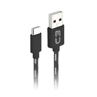 Cabo De Dados C3Techtech Cb, USB 2a Tipo-C, 1 Metro, Preto - C11gbk