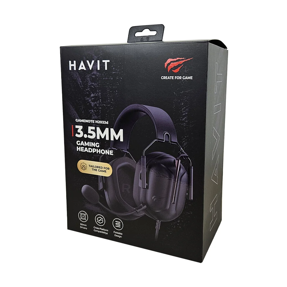 Imagem 2 de 5 do produto Headset Gamer Havit H2033d, Preto, P2/P3, 50mm