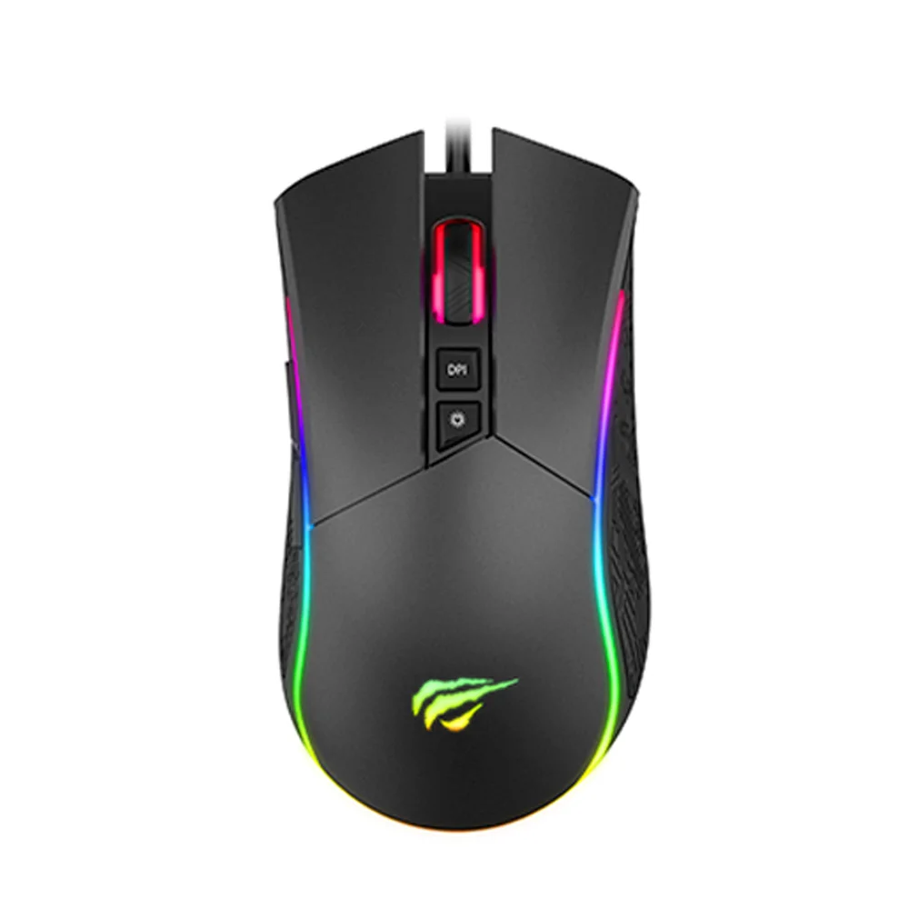 Mouse Gamer Havit Hv Ms1001, RGB, 4800 Dpi, 7 Botões - Preto Mouse Gamer Havit Hv Ms1001, RGB, 4800 Dpi, 7 Botões - Preto