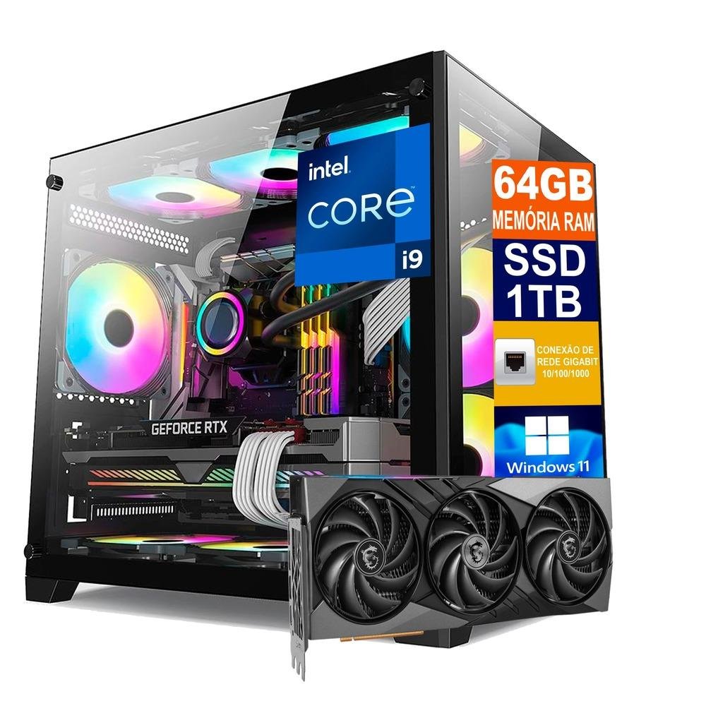 PC Gamer Intel I9 14900kf 64GB Memória RAM KaBuM PC Gamer Intel I9 14900kf 64GB Memória RAM KaBuM