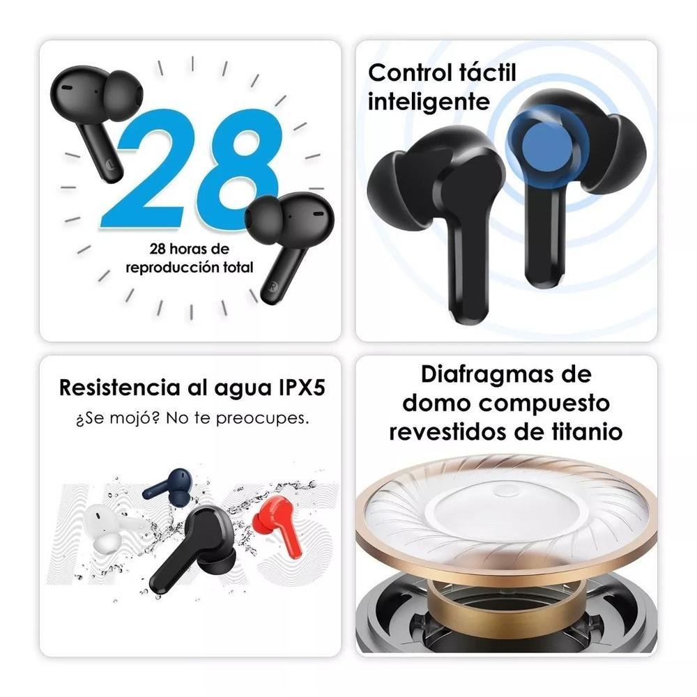 Imagem 3 de 5 do produto Fone De Ouvido Gamer Sem Fio Realme Techlife Buds T100 Pop, Branco