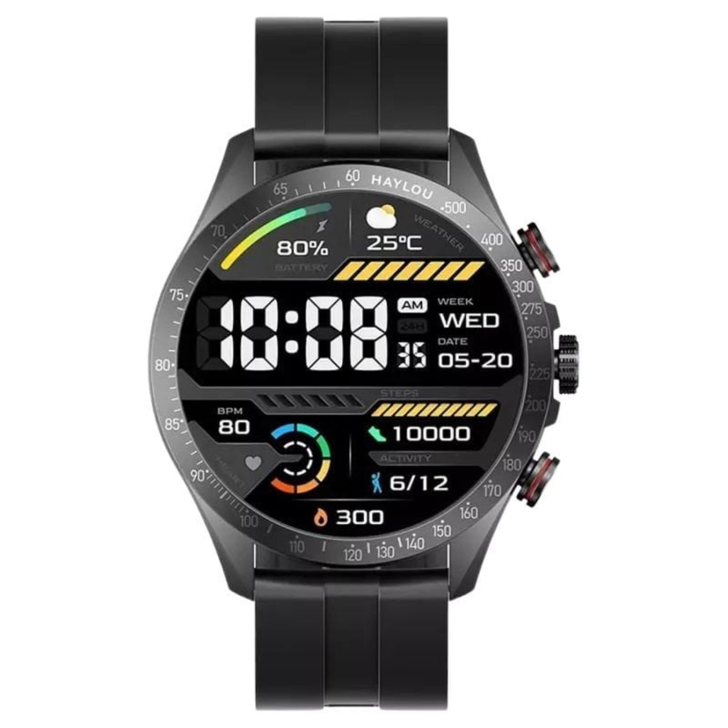 Smartwatch Haylou Solar Pro, Tela de 1.43 Polegadas, Chamada Bluetooth, Função Sos, Assistente De Voz, Amoled