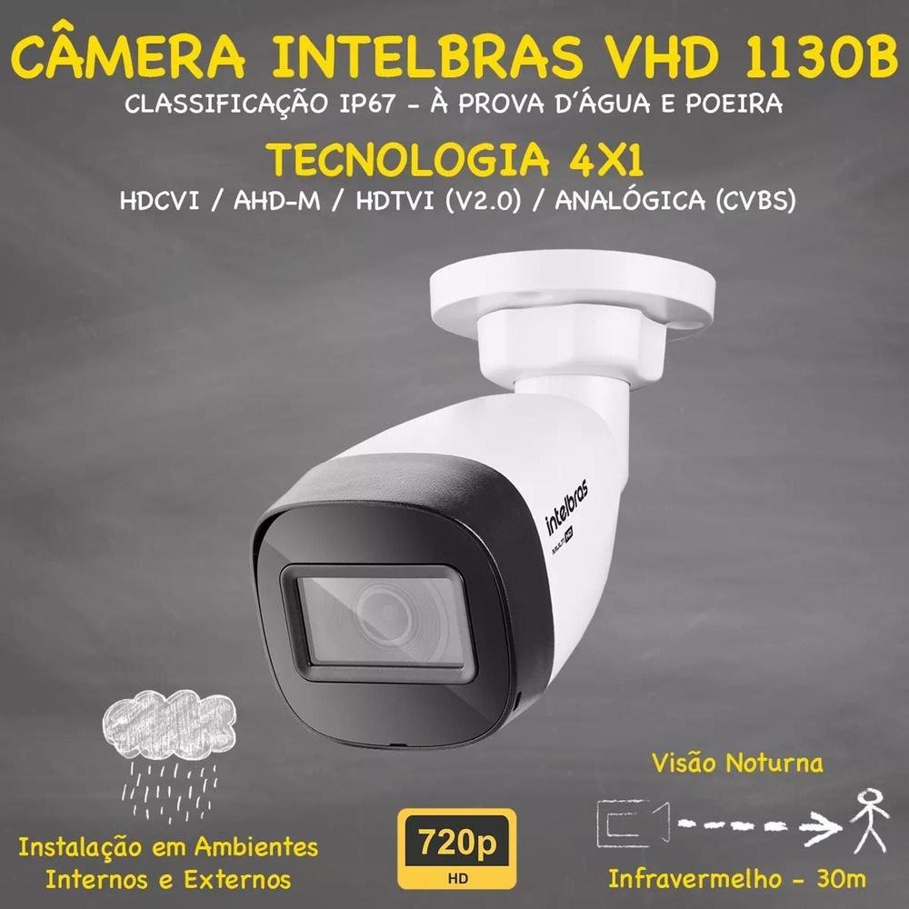 Imagem 3 de 5 do produto Kit Cftv Monitoramento 12 Câmeras De Segurança Intelbras Vhd 1130 Com Ir 30m + DVR 1016c + HD 1TB