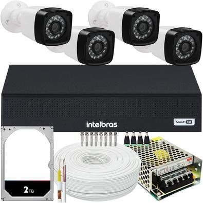 Kit Intelbras, 4 Câmeras FULL HD + DVR 2TB