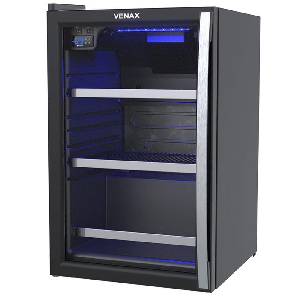 Conjunto Venax Cervejeira Blue E Adega Piubella, 100 Litros, Preto Fosco, Porta Invertida - 220v
