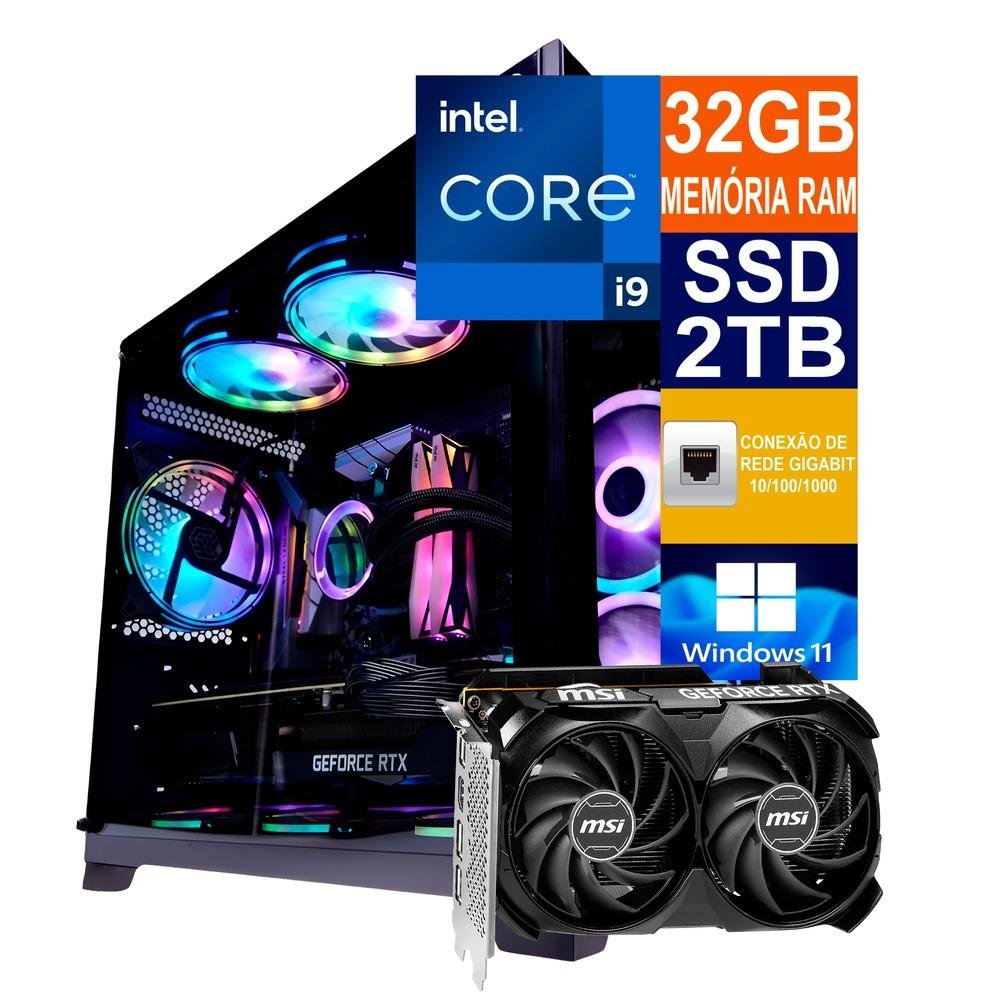 PC Gamer Intel I9 14900kf 32GB Memória RAM KaBuM