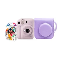 Kit Câmera Instax Mini 12 Lilás Com 10 Filmes Macaron