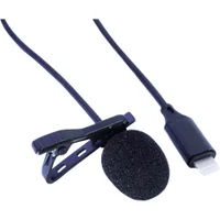 Microfone De Lapela Storm, Conector Lightning, Preto, 1.5 Metros - Micn0004