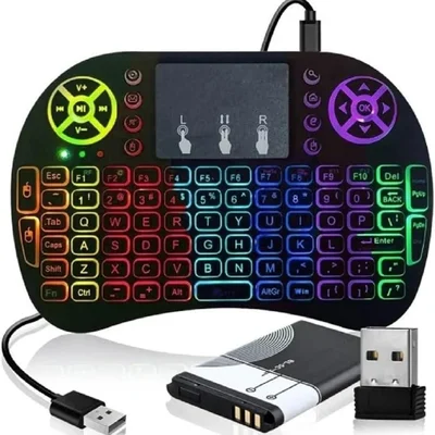 Mini Teclado Lelong Max, Sem Fio, Com LED - Le 7716