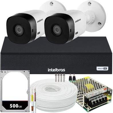 Kit Intelbras, 2 Câmeras VHL 1220 FULL HD, 20m + DVR 1004-c, 4 Canais, HD 500GB