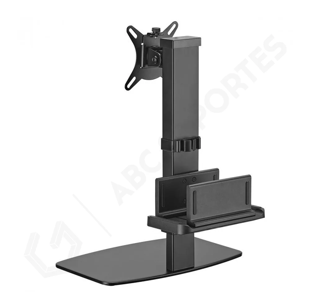 Imagem 2 de 5 do produto Suporte Mesa All-in One Pcyes, Com Vesa, Ajuste Altura, Para Monitor E Mini Pc De 17 À 32 Polegadas, Preto - Smd-100