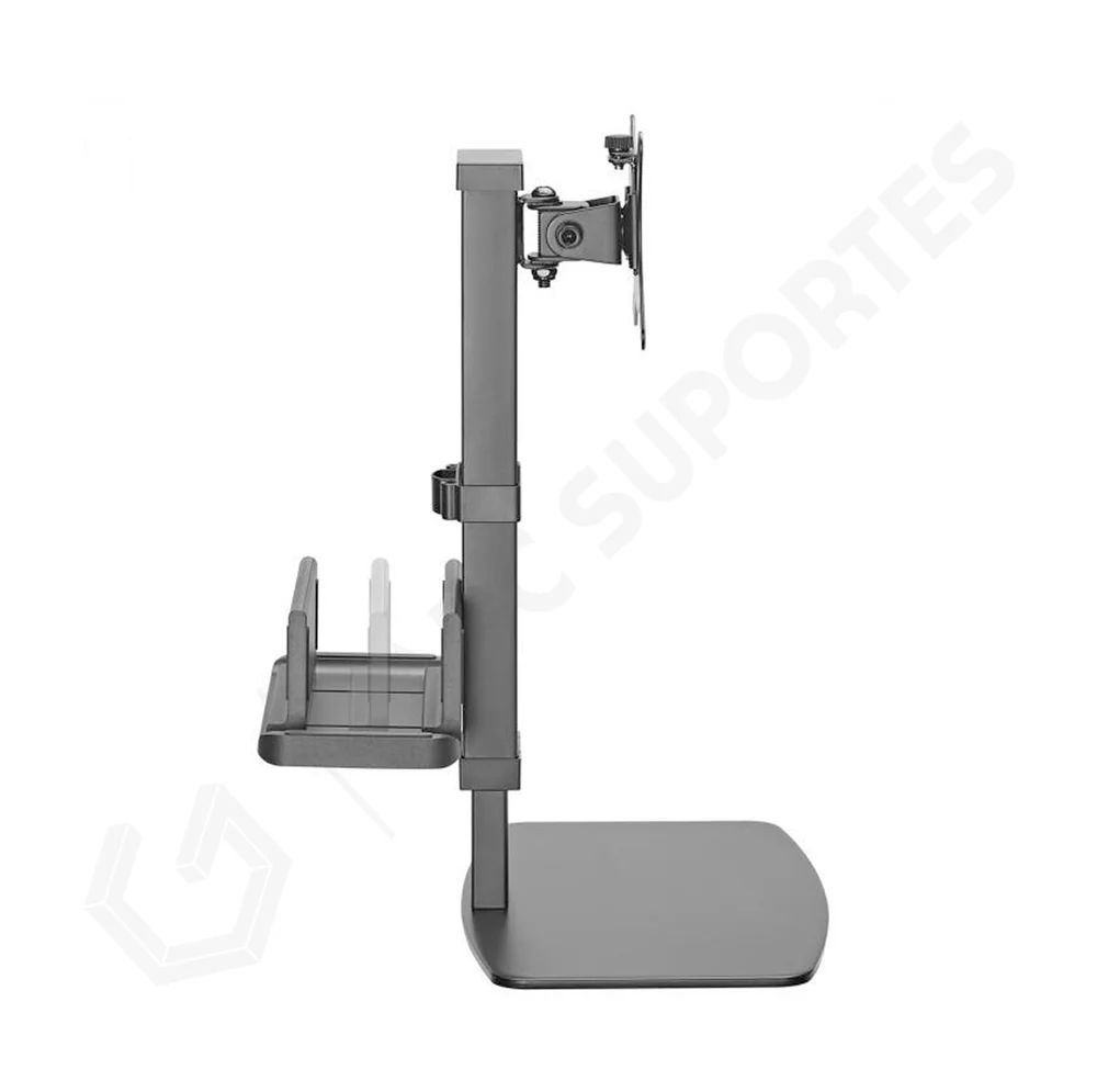 Imagem 3 de 5 do produto Suporte Mesa All-in One Pcyes, Com Vesa, Ajuste Altura, Para Monitor E Mini Pc De 17 À 32 Polegadas, Preto - Smd-100