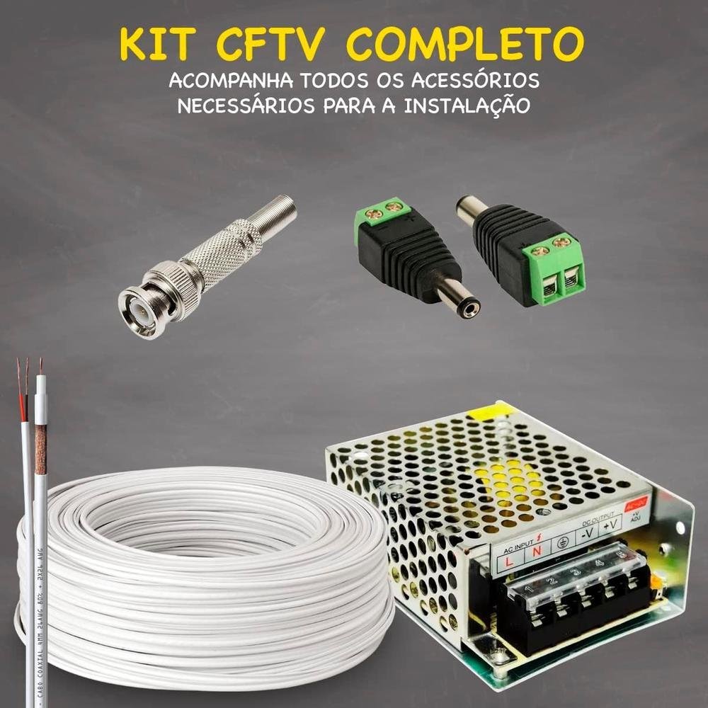 Kit Intelbras, 6 Câmeras VHL 1120bB + DVR 1008-c, 8 Canais, HD 500GB