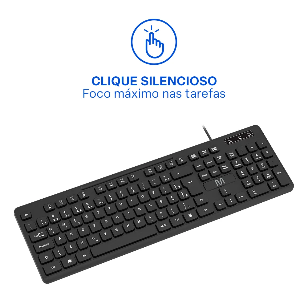 Teclado Multi Tm300 USB Preto KaBuM