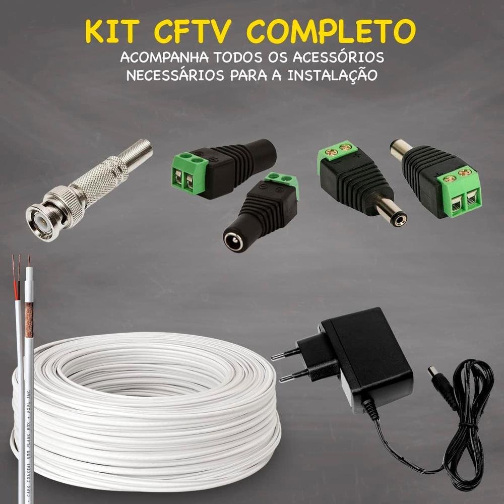 Imagem 2 de 5 do produto Kit Intelbras Cftv, 2 Cameras VHL 1120B + DVR 1004-c, HD 500GB