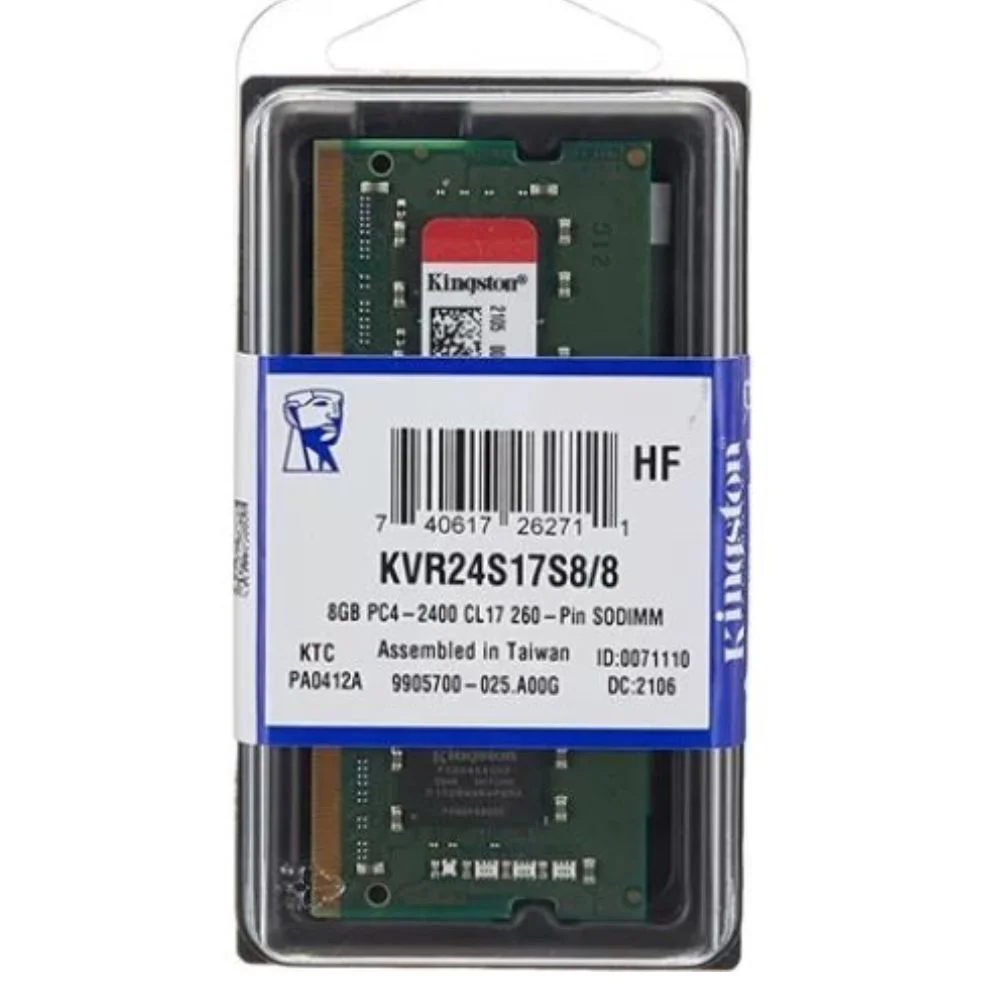 Kingston DDR4 8GB×2 2400MHz KVR24N17S8/8 Memoria 8GB DDR4 2400 MHz 8CP Kingston Box