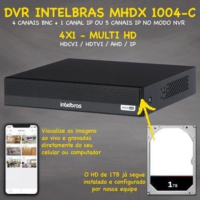 Kit Intelbras, 4 Câmeras VHC 1120B HD + DVR 1004-c, 4 Canais, HD 1TB — foto 6