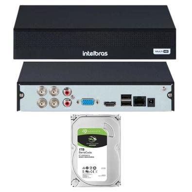 Kit Intelbras, DVR Mhdx 3004-C, 4 Canais, 5MP + HD 1TB