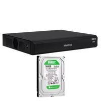 Kit Intelbras, DVR Imhdx 3004, 4 Canais, Inteligência Artificial + HD 500GB