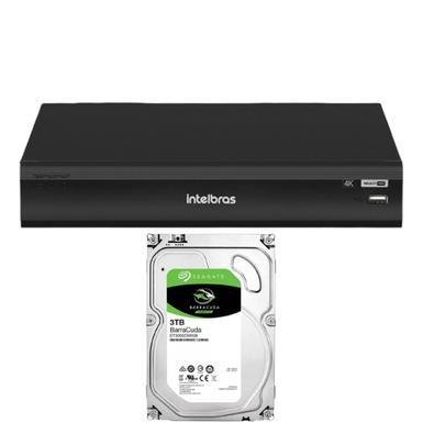 Kit Intelbras, DVR Imhdx 5108 Multi HD, 4k, 8 Canais + HD 3TB