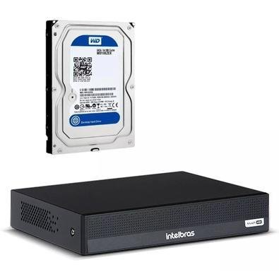 Kit Intelbras, DVR Mhdx 3008-c, FULL HD, Inteligência Artificial + HD 500GB