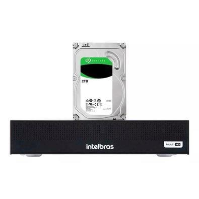 Kit Intelbras, Dvr Mhdx 3008-c, Full HD, Inteligência Artificial + HD 2TB