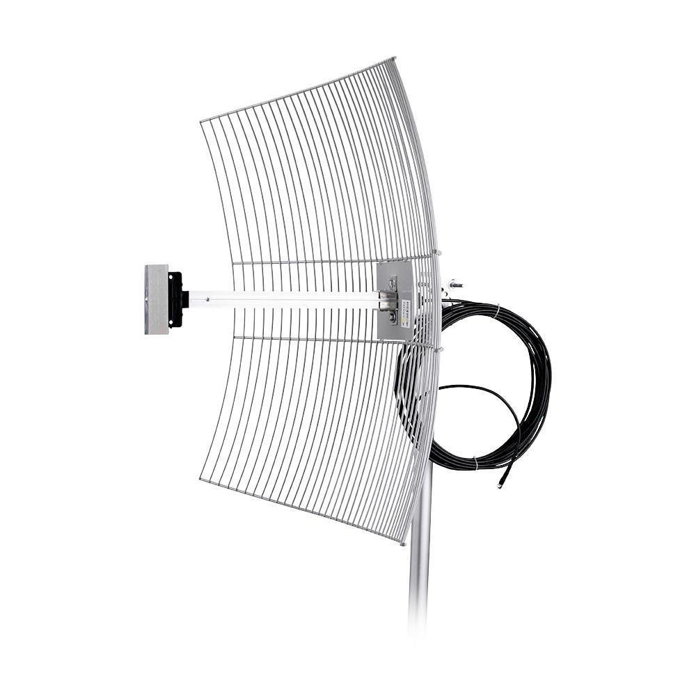 Imagem 2 de 2 do produto Antena Parabolica De Grade Para Internet, Aquario Mm-2425f10, Com 2.4 Ghz E Ganho De 25dbi