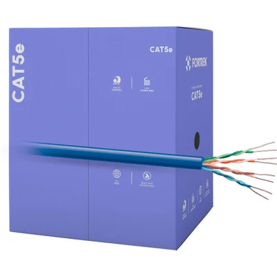 Cabo De Rede Cat5e 305m Fortrek Fk500c Cmx, Azul