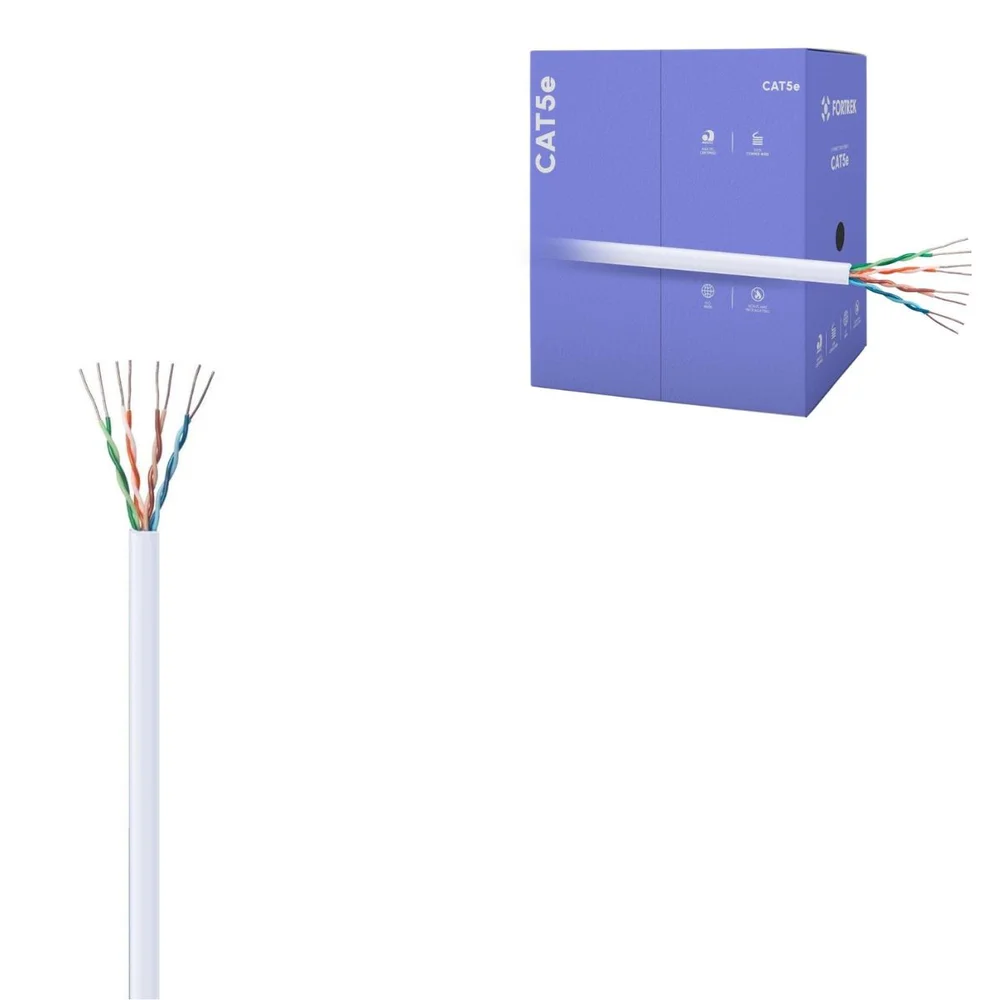 Imagem 3 de 5 do produto Cabo De Rede Cat5e 305m Fortrek Fk500c Cmx, Branco