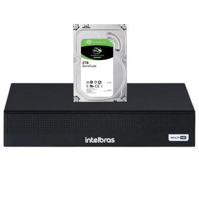 Kit Intelbras, DVR Mhdx 3008-c, 8 Canais, Full HD 1080p + HD 2TB
