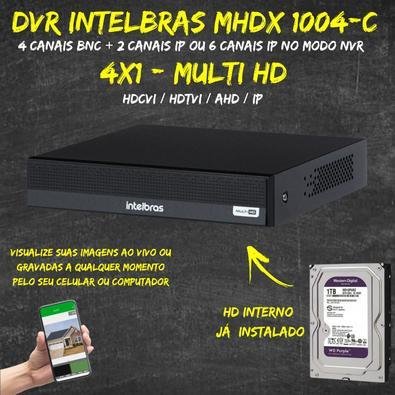 Kit Intelbras, 4 Câmeras VHC 1120B HD + DVR 1004-c, 4 Canais, HD 1TB — foto 3