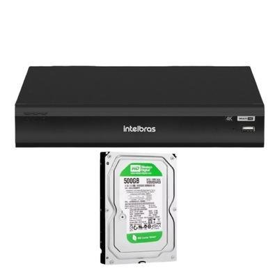 Kit Intelbras, Dvr Imhdx 5108, 8 Canais, Multi HD, 4k + HD 500GB