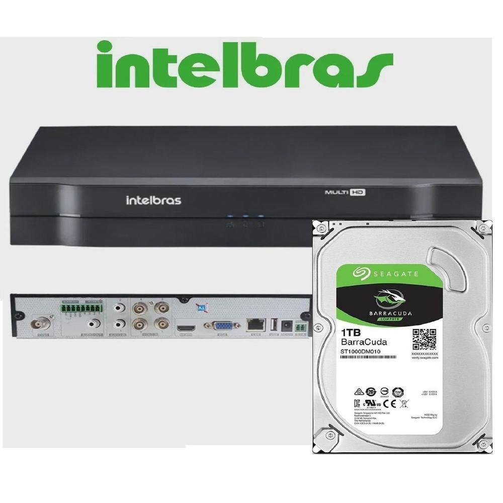 ✨4個セット✨HDD 1000GB✨大容量1TB✨2.5インチ✨10-01 Kit Intelbras Dvr Mhdx 4 Canais HD 1TB KaBuM