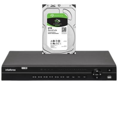 Kit Intelbras, Dvr Mhdx 1232, 32 Canais Full HD + HD 6TB