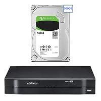 Kit Intelbras, Dvr Mhdx Full HD, 4 Canais + HD 500GB