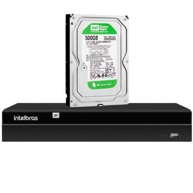 Kit Nvr Intelbras, Nvd 1404, Multi HD + HD 500GB